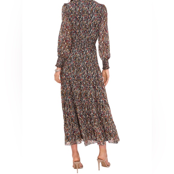 MSK Long Sleeve Foil Print Dress - Picture 3 of 4